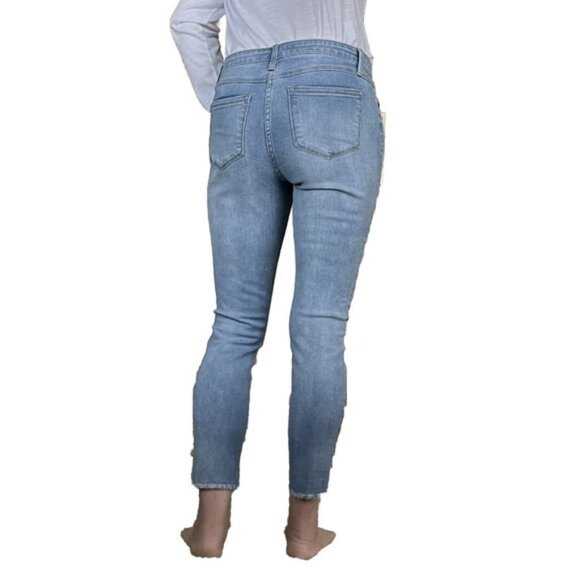 Buffalo Jess Rip & Repair Mid-Rise Skinny Jeans Raw Hem Women's 4 - Picture 2 of 10